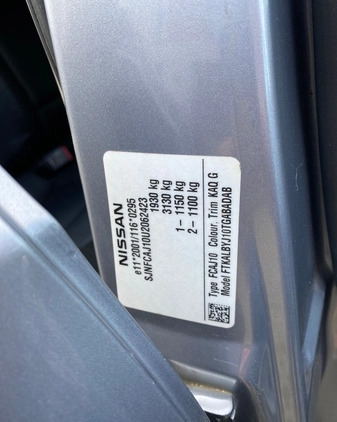 Nissan Qashqai cena 32900 przebieg: 142000, rok produkcji 2011 z Gliwice małe 497